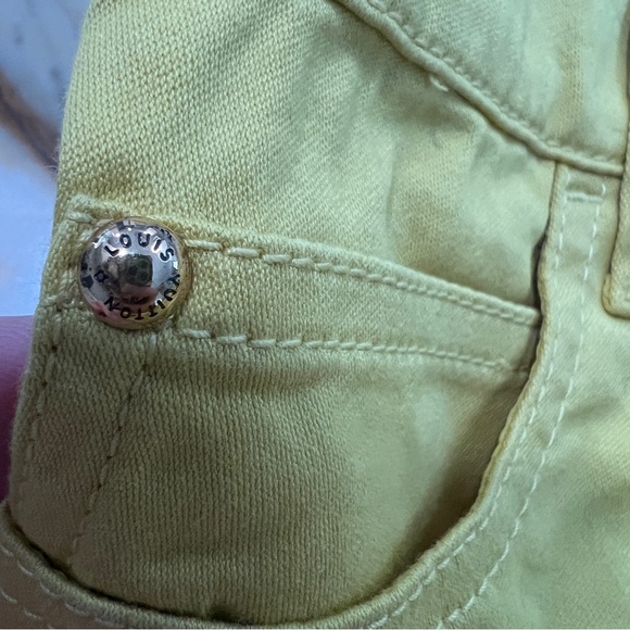 Louis Vuitton cropped ankle jeans gold side zippers Sz 0 - Picture 14 of 16